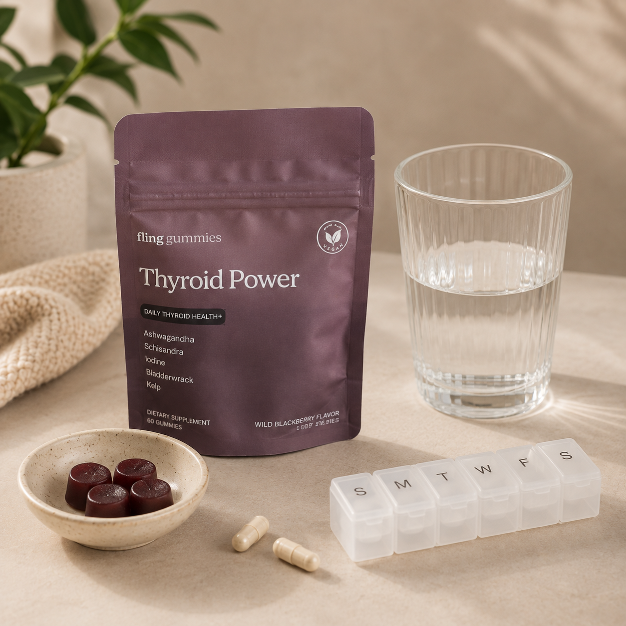Thyroid Power gummies alongside prescription medication